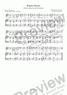 page one of Regent Square (Christ is made the sure foundation) - Descant
