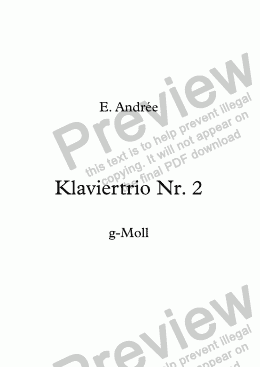 page one of Andrée, Elfrida, 2. Klavier-Trio g-Moll – Flöte (anstelle Violine)