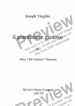 page one of 000:070 Opus: il giardiniere gioioso (for reed trio)