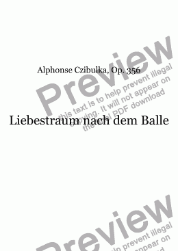 page one of Liebestraum nach dem Balle