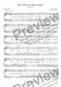 page one of What if It Were Today? - Easy Piano 408