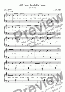page one of Jesus Leads Us Home - Easy Piano 417
