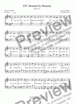 page one of Moment by Moment - Easy Piano 439