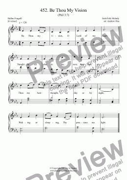 page one of Be Thou My Vision - Easy Piano 452