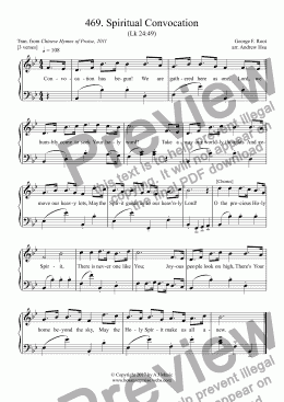 page one of Spiritual Convocation - Easy Piano 469