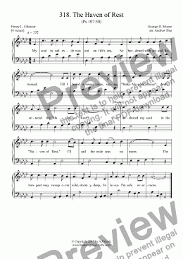 page one of The Haven of Rest - Easy Piano 318