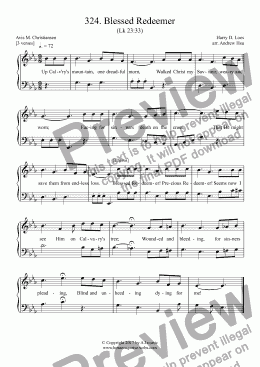 page one of Blessed Redeemer - Easy Piano 324