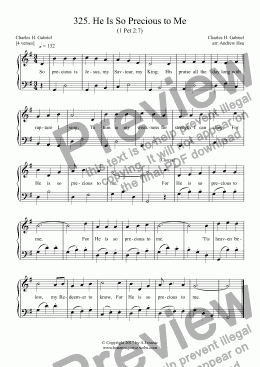 page one of He Is So Precious to Me - Easy Piano 325