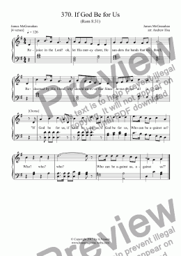 page one of If God Be for Us - Easy Piano 370