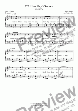 page one of Hear Us, O Saviour - Easy Piano 372