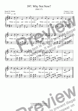 page one of Why Not Now? - Easy Piano 397