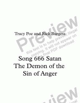 page one of Song 666 Satan