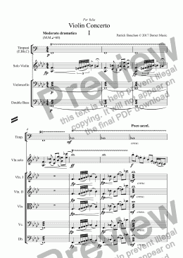 page one of Violin Concerto 1st movement