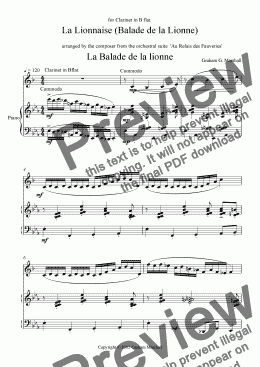 page one of La Lionnaise (Balade de la Lionne) from Au Relais des Fauveries
