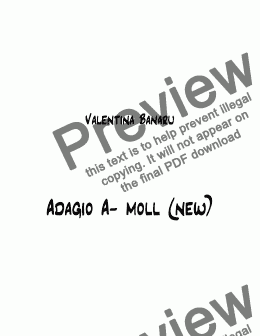 page one of Adagio A- moll (new)