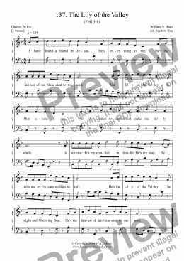 page one of The Lily of the Valley - Easy Piano 137