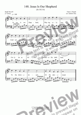 page one of Jesus Is Our Shepherd - Easy Piano 148