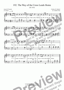 page one of The Way of the Cross Leads Home - Easy Piano 192