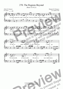page one of The Regions Beyond - Easy Piano 270