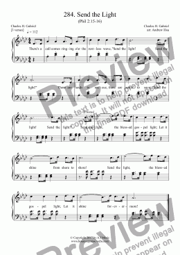 page one of Send the Light - Easy Piano 284