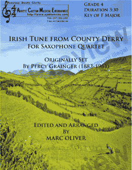 page one of Grainger - Irish Tune From County Derry (Sax)