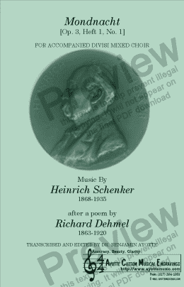 page one of Schenker - Mondnacht [Op. 3, No. 1]