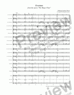 page one of Mozart - Magic Flute Overture