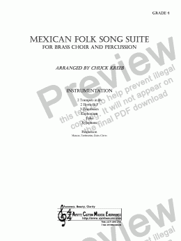 page one of Traditional - Mexican Folk Song Suite