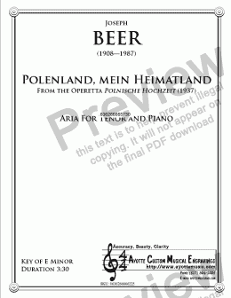 page one of Beer - Polenland, mein Heimatland