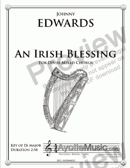 page one of Edwards II - An Irish Blessing