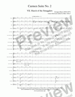 page one of Bizet - Carmen Suite No. 2