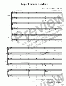 page one of Palestrina - Super Flumina Babylonis