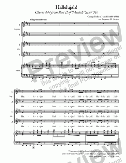 page one of Handel - Hallelujah Chorus