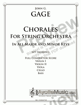 page one of Gage - Chorales for String Ensemble