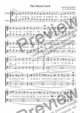 page one of The Huron Carol
