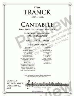 page one of Franck - Franck Cantabile