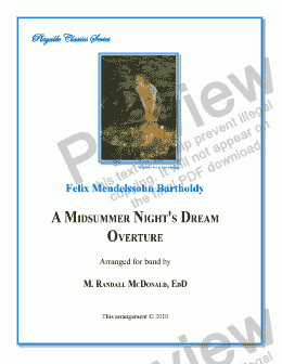 page one of Mendelssohn - Midsummer Nights Dream Overture