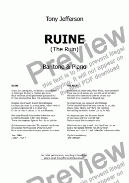 page one of Ruine