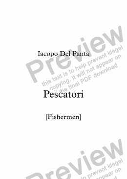 page one of Pescatori