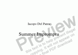 page one of Summer Impromptu