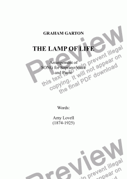 page one of THE LAMP OF LIFE