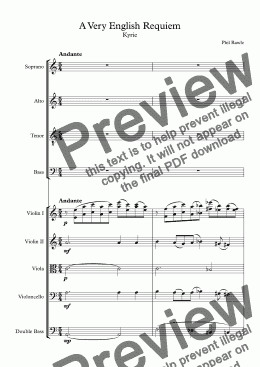 page one of A Very English Requiem - Kyrie