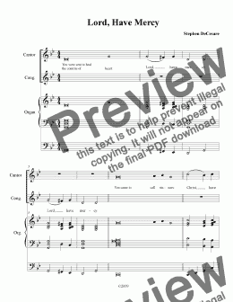 page one of Mass of Divine Mercy (Vocal Score)