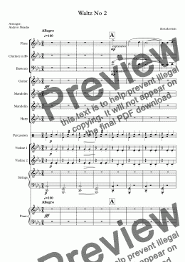 Jazz Suite, Waltz No. 2 - Download Sheet Music PDF file