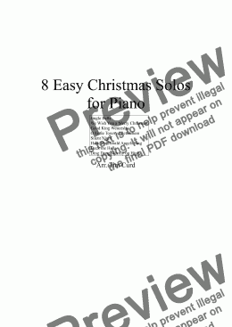 page one of 8 Easy Christmas Solos for  Piano
