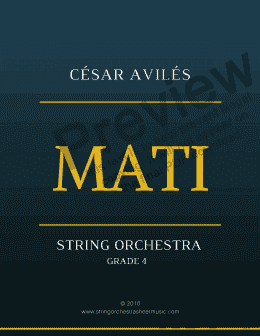 page one of Mati - String Orchestra