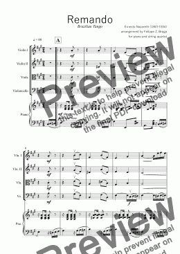 page one of Remando - pdf score and parts