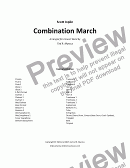 page one of Combination March