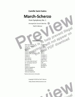 page one of March-Scherzo from Symphony No. 1