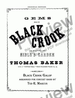 page one of Black Crook Galop